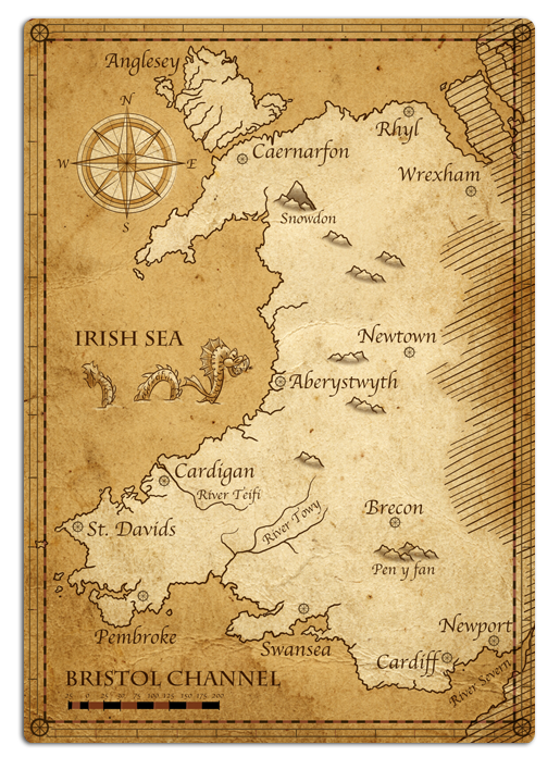 Legends Map / Map of Wales